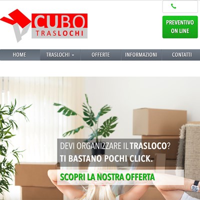 Realizzazione sito web Cubo Traslochi