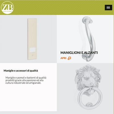 Realizzazione sito web Zb Maniglie